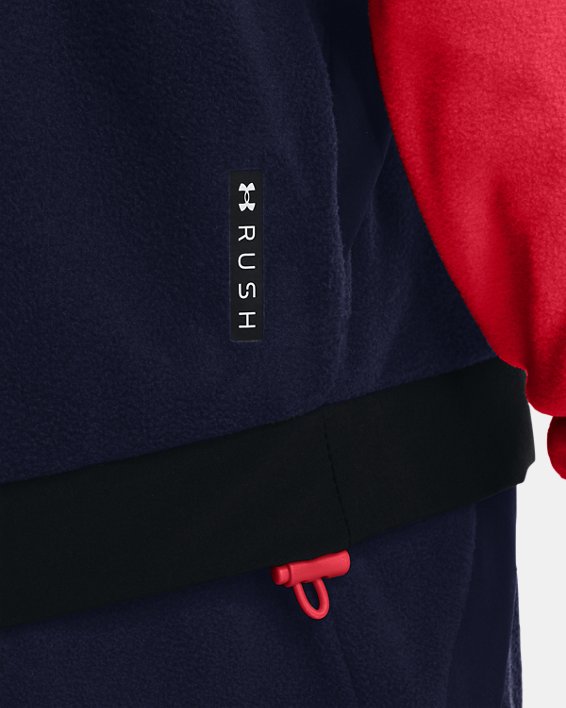 Men's UA RUSH™ Fleece Full-Zip Hoodie, Navy, pdpMainDesktop image number 5
